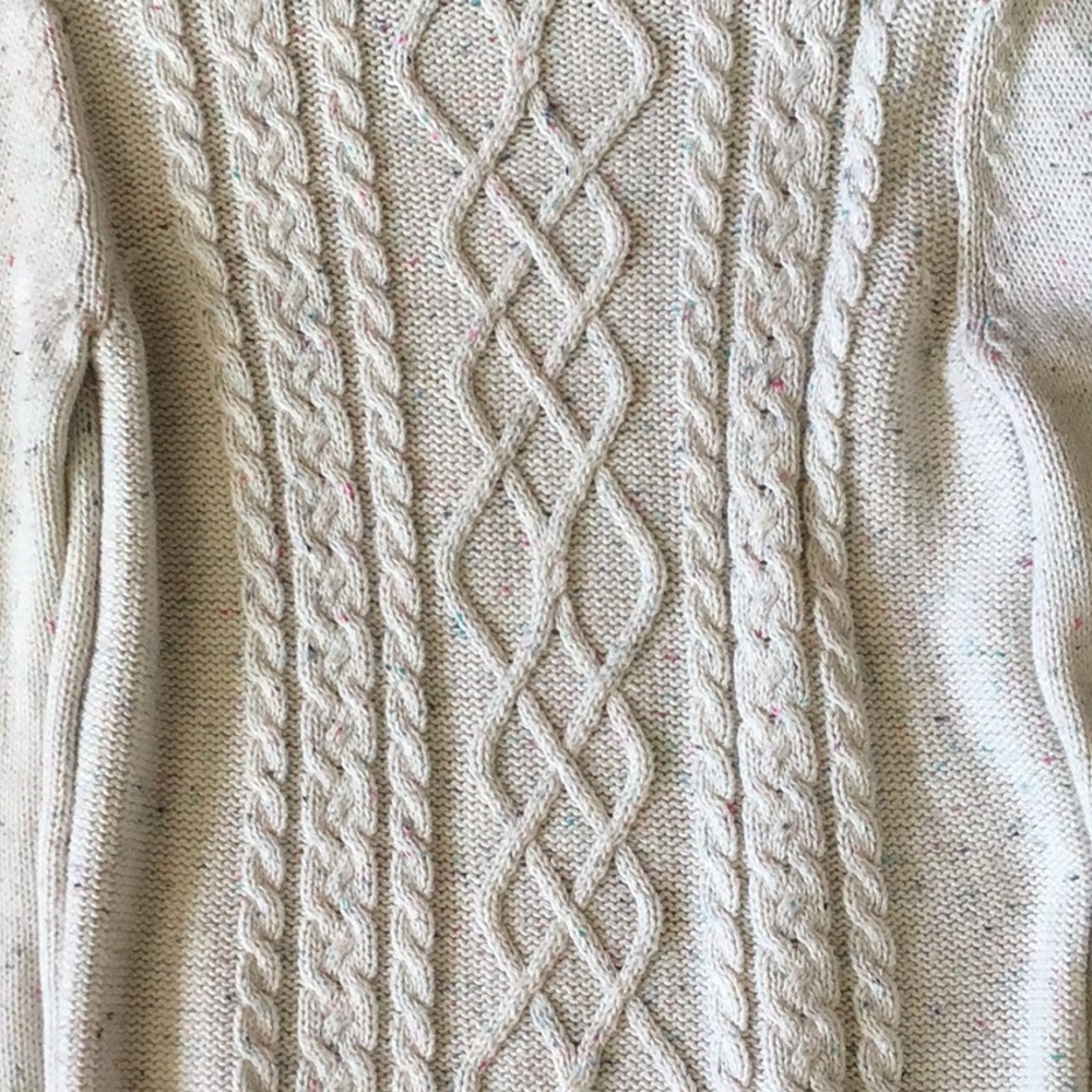 Multicolored mostly beige kids sweater